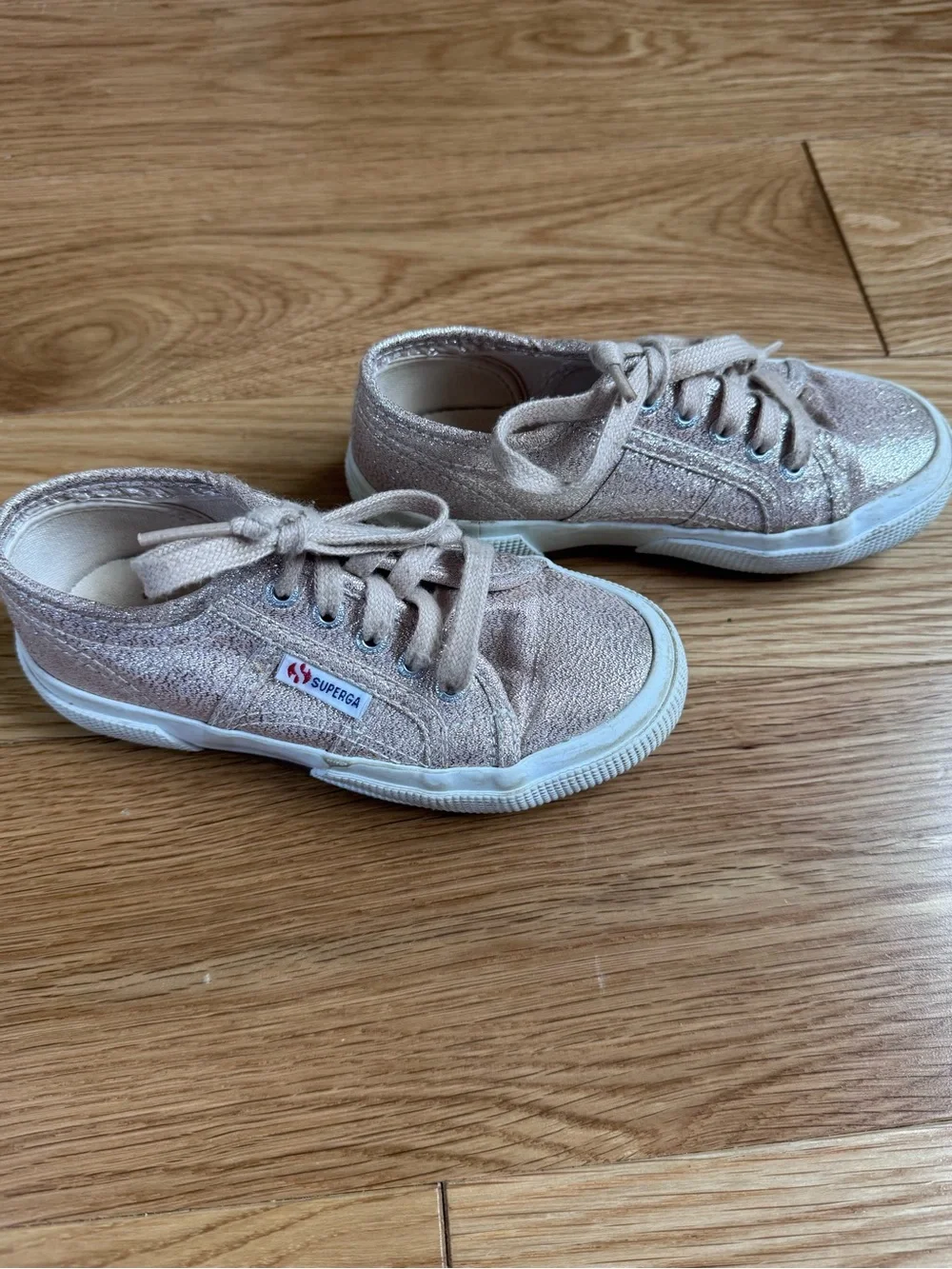 Superga 2750-Lamew Rose Gold Glitter Sneakers